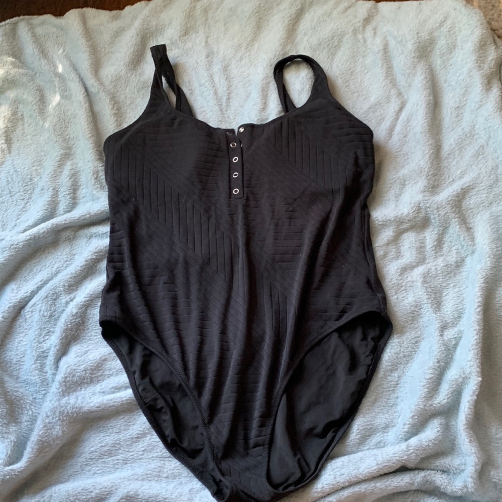 Aerie Black One piece bathing suit